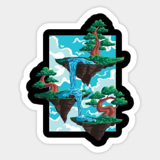 Bonsai Floating Island Sticker